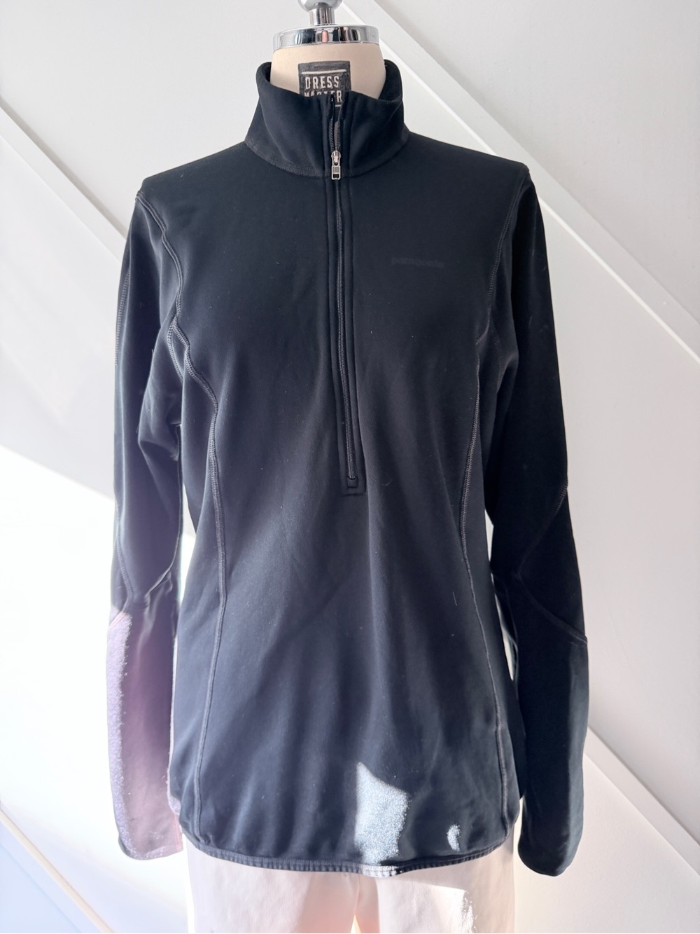 Patagonia Piton Pullover Women’s Large Black Low Bulk Fleece